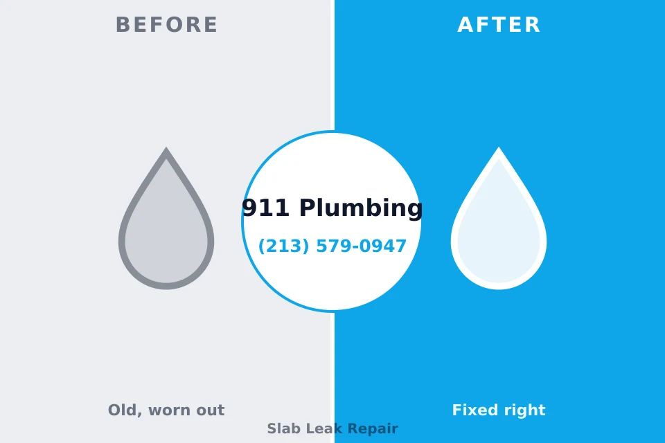 Before and after: plumbing repair Westwood, PA